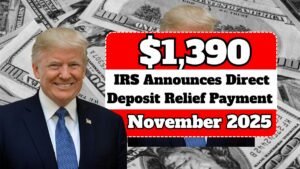 IRS Announces $1,390 Direct Deposit Relief Payment For November 2025